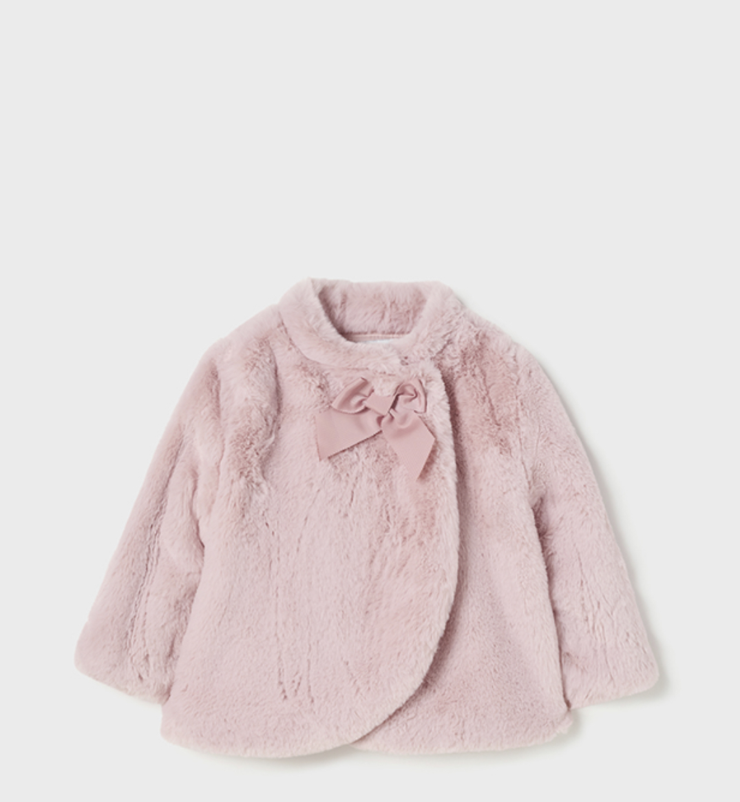 Palton de blana roz bebe Mayoral